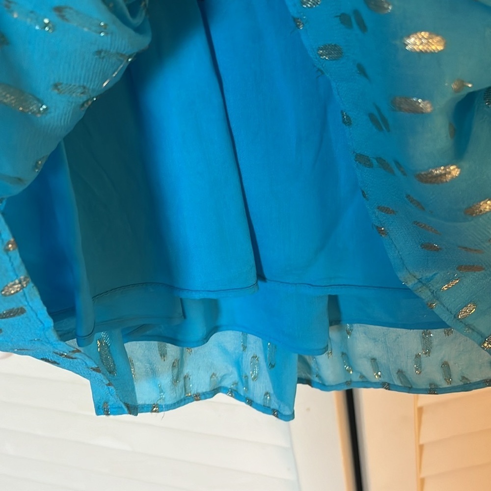 Lily Pulitzer CeeCee turquoise oasis top off shoulder option S NWT - Picture 12 of 12